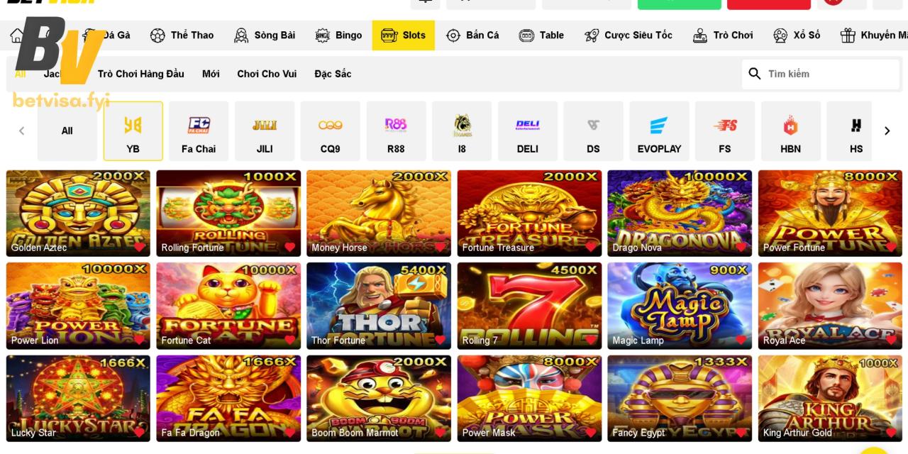 YB Slots là một trong những điểm đến rất được nhiều người chưa chuộng